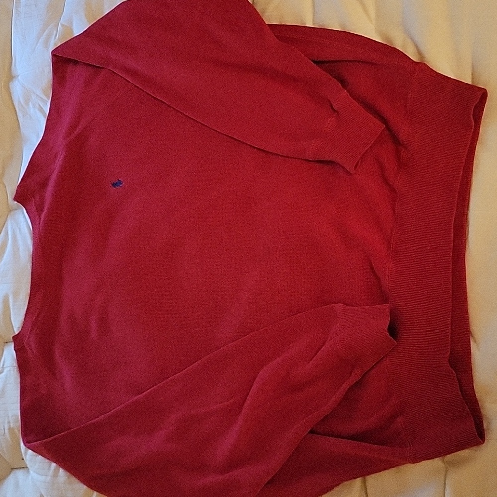 Polo Sweater Men Red Large